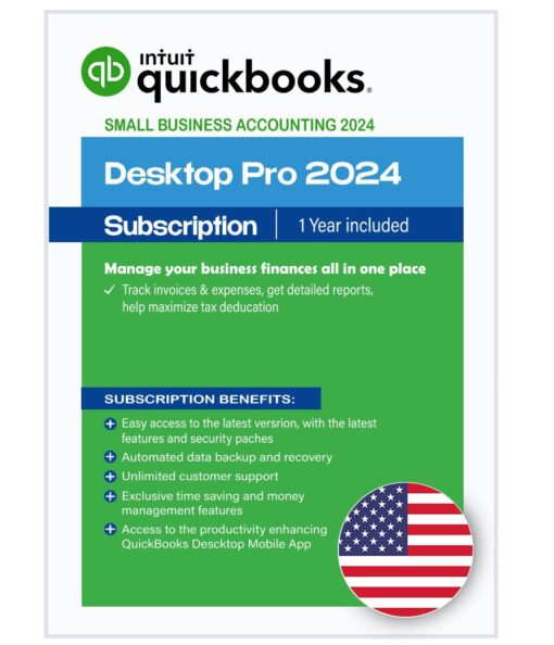 QuickBooks Desktop Pro 2024 - 1 Year -1 Users